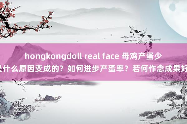 hongkongdoll real face 母鸡产蛋少是什么原因变成的？如何进步产蛋率？若何作念成果好？