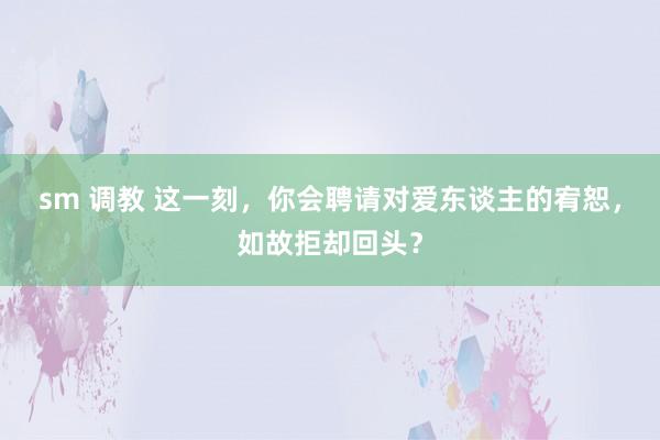 sm 调教 这一刻，你会聘请对爱东谈主的宥恕，如故拒却回头？